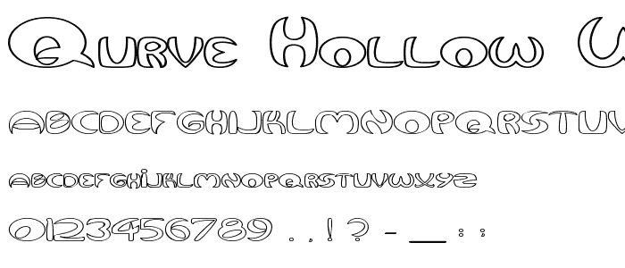Qurve Hollow Wide font